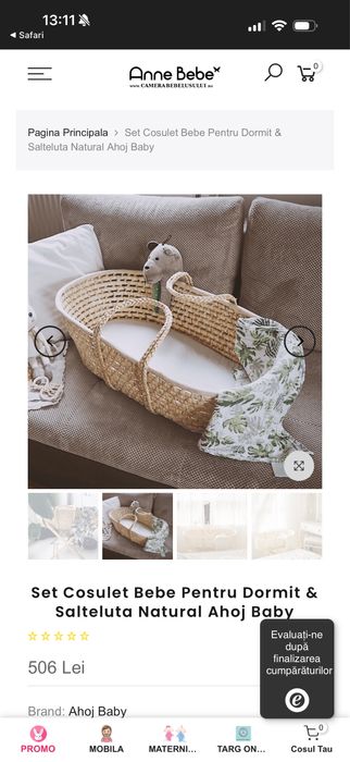 Set Cosulet Bebe Pentru Dormit Camera Bebelusului