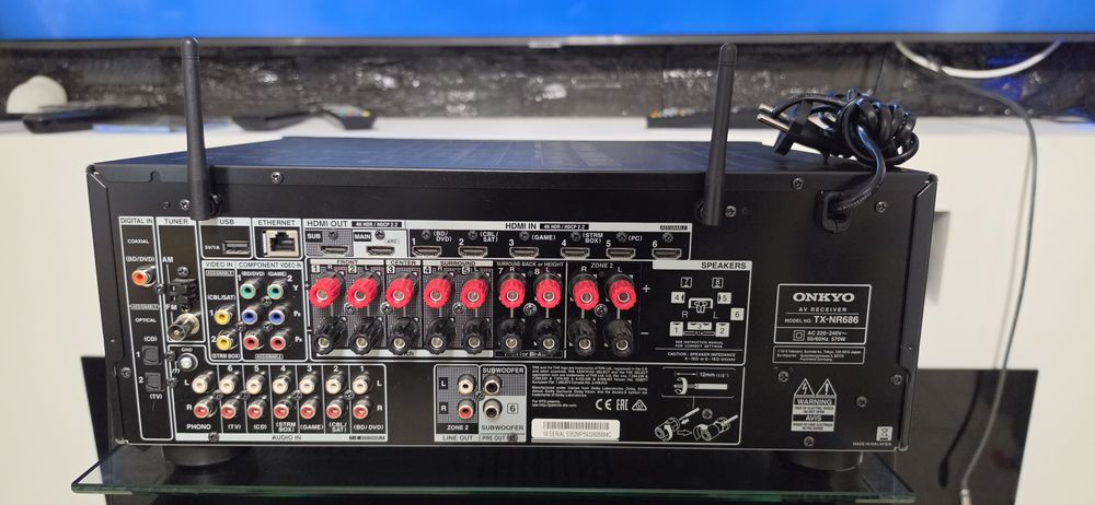 Receiver Onkyo TX-NR686 Dolby Atmos Bluetooth Wifi Tidal,4k,arc