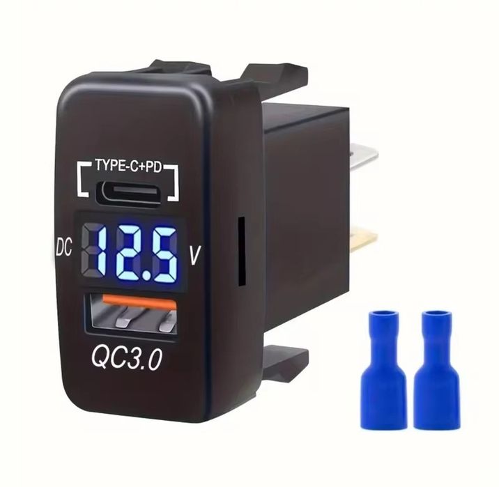 Buton Toyota  USB + USB C + volt metter