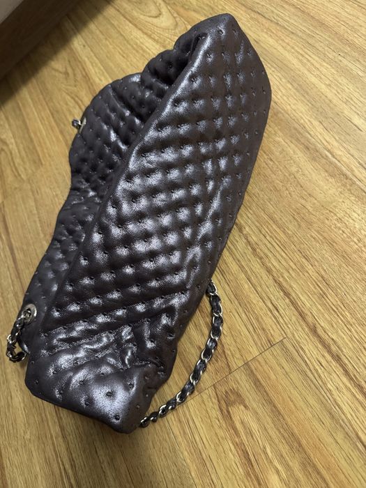 Geantă Love Moschino – matlasată, gri închis, stare foarte bună