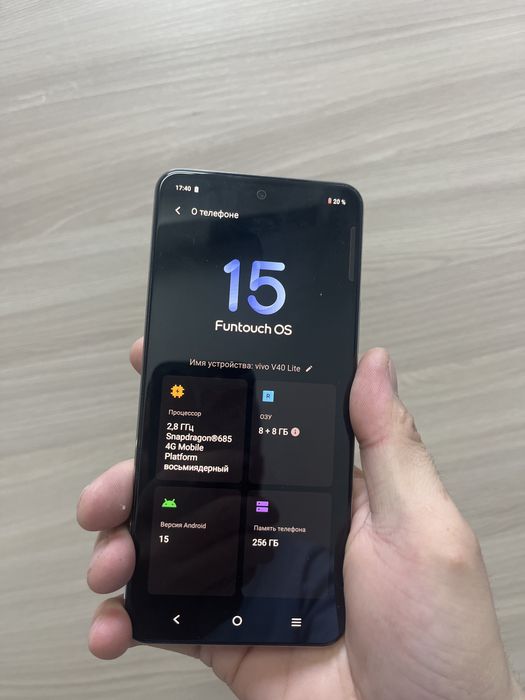 Vivi v 40 lite память 256гб