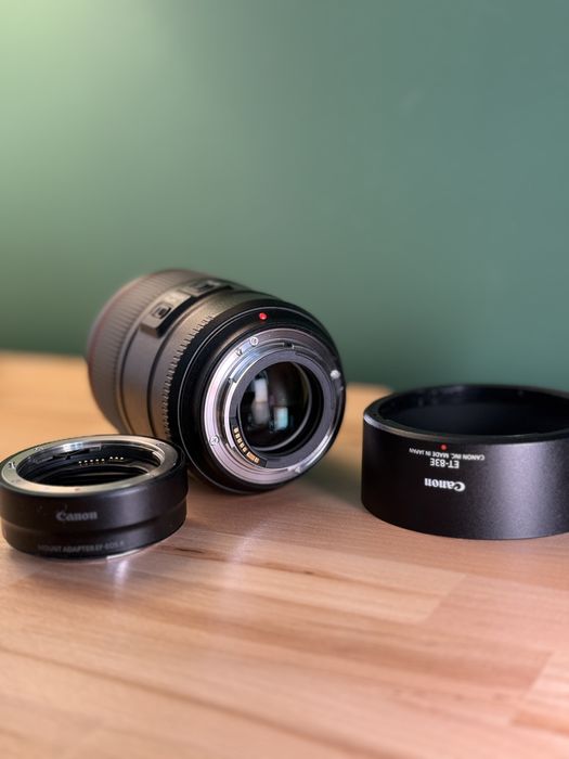 Obiectiv Canon ef 85 1.4 Is USM + adaptor Canon ef-rf