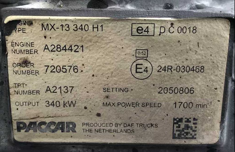 DAF MX13 340 H1 1850003 -piese de schimb DAF