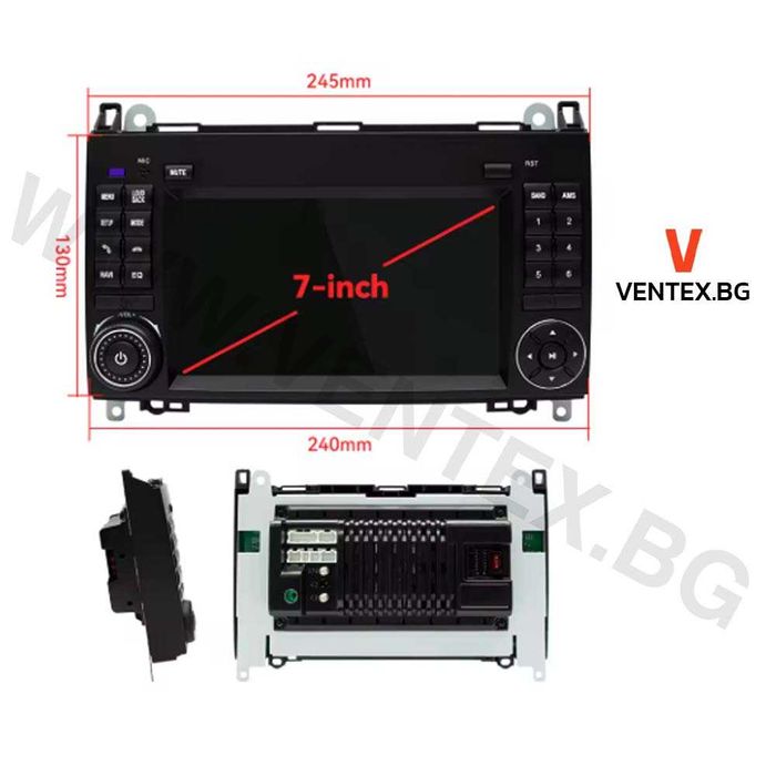 Мултимедия за Mercedes W169, W906, W639 – Android, CarPlay, Bluetooth