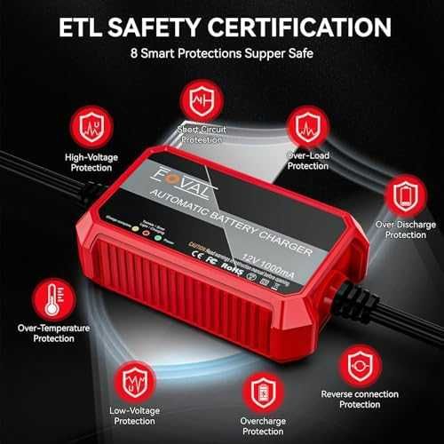 Ново 12V автоматично поддържащо зарядно 1000mA за кола мотор лодка
