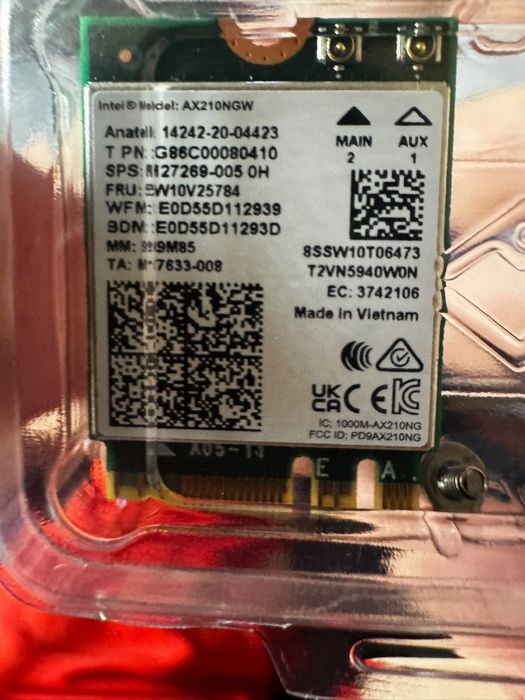 Kit wi-fi 6e intel ax210 bluetooth 5.4