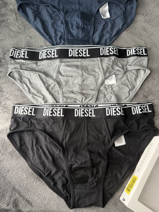 Diesel UmbrAndr set 3 chiloti negru-gri-bleumarin XXL noi originali
