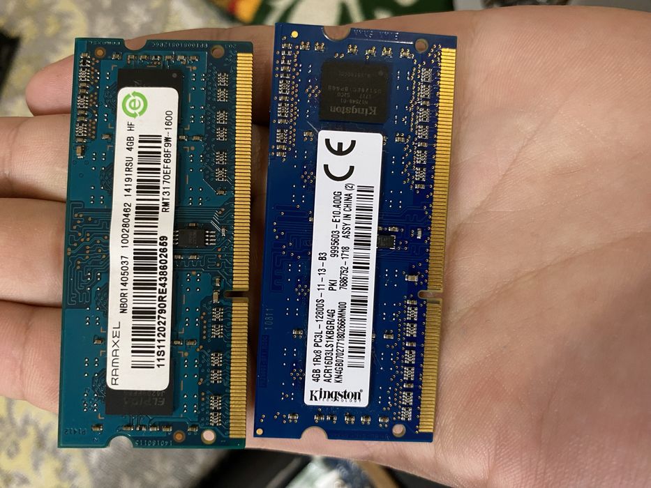 озу DDR3L 4гб 2 штуки