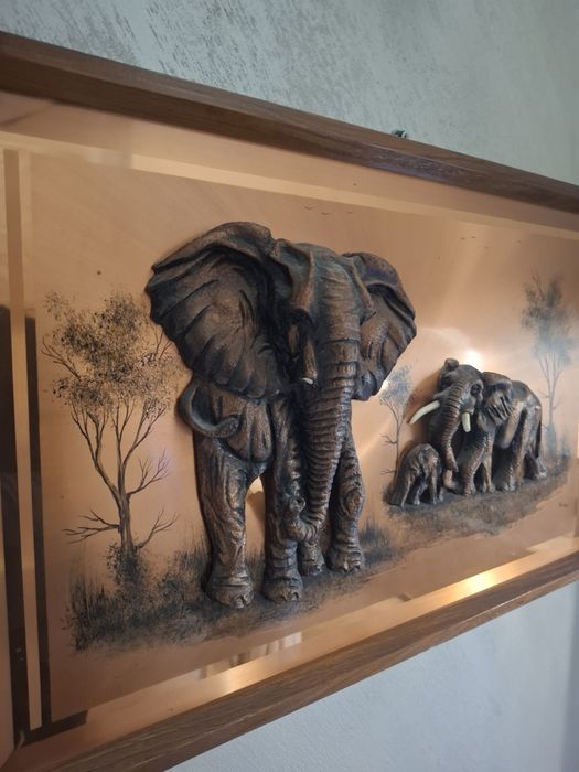 3Д картина  слончета