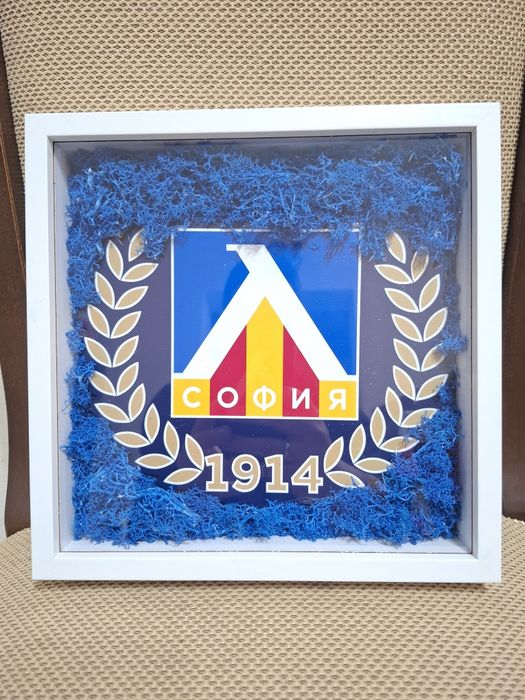 Ръчно изработена 3D рамка с логото на ЛЕВСКИ!