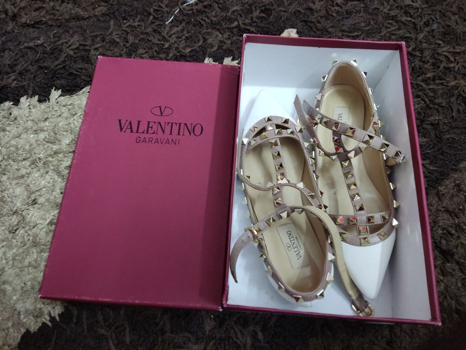 Балетки Valentino белые 36-37 р