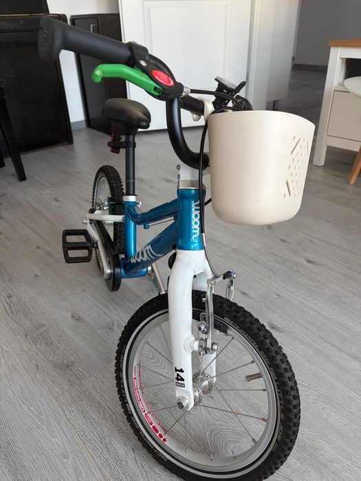 Pachet Complet Bicicletă Woom 2 Albastru (14") + Cască Woom S (cu cutie) + Accesorii