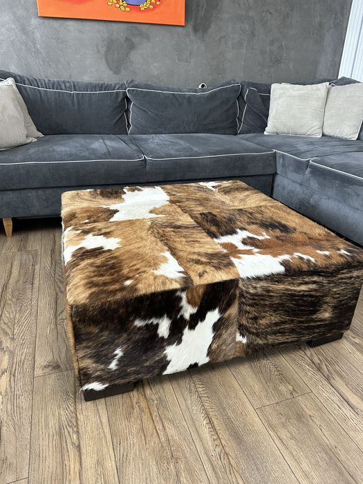 Табуретка от телешка кожа