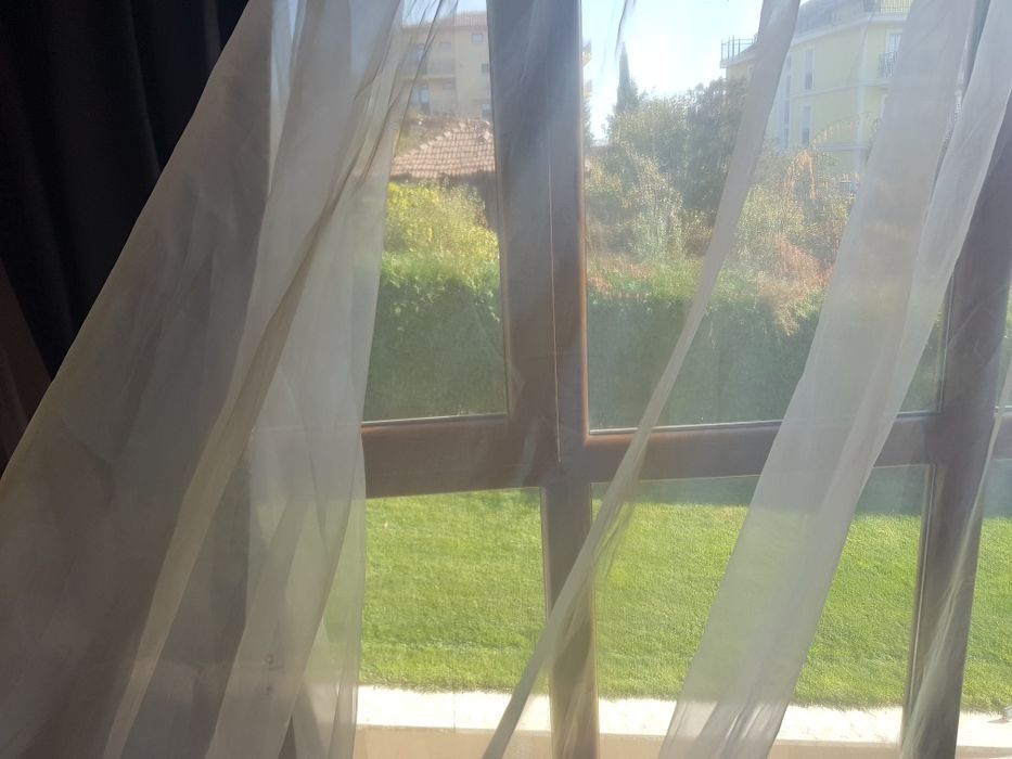 Тънки пердета, набор 2.5, цвят шампанско, 2.35м височина