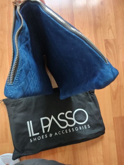 Plic albastru din piele Il Passo