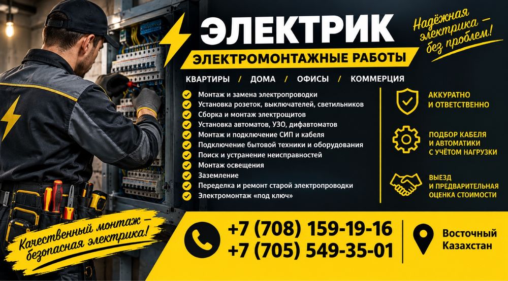 Электрик-электромонтажник