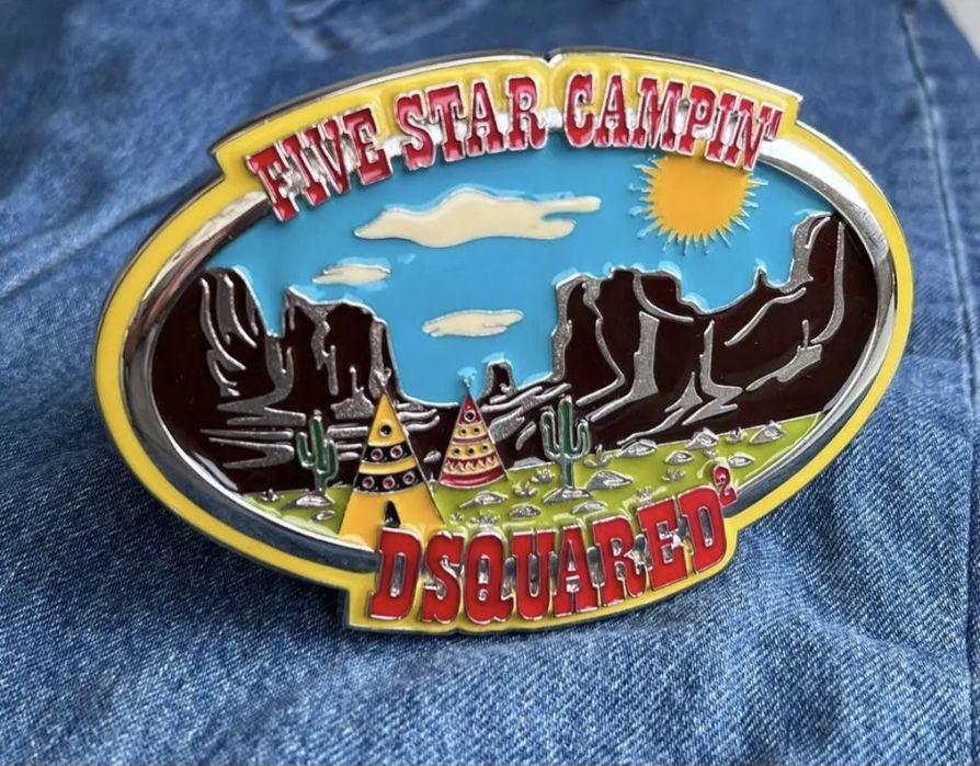 Винтидж колан DSQUARED от 90-те, размер 46-115 см, произведен в Италия