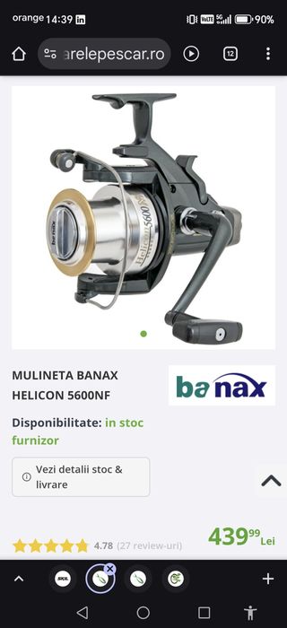 Mulinete Delphin Raya 55 și Banax Helicon