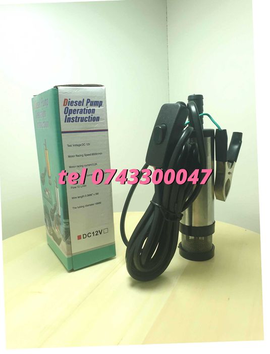 Pompa Submersibila Electrica Transfer Combustibil 12V descriere