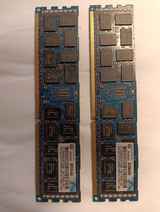 2 x Memorie Server 16GB DDR3 ECC Reg HP PC3-14900R 1866MHz (Total 32GB)