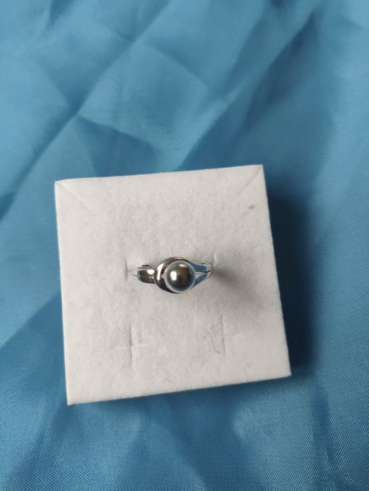 Сребърен регулируем пръстен с топче