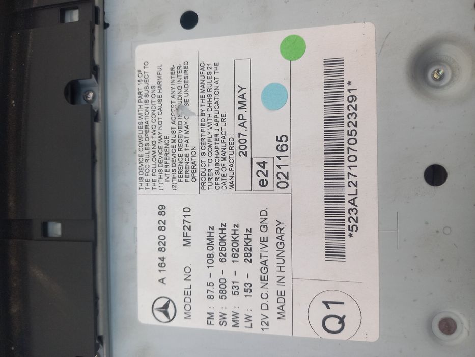 Радио Mercedes ML W164