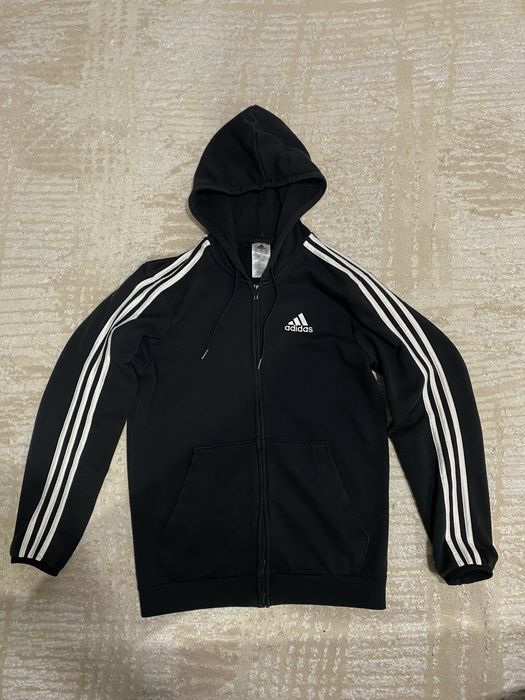 Adidas зип худи черное