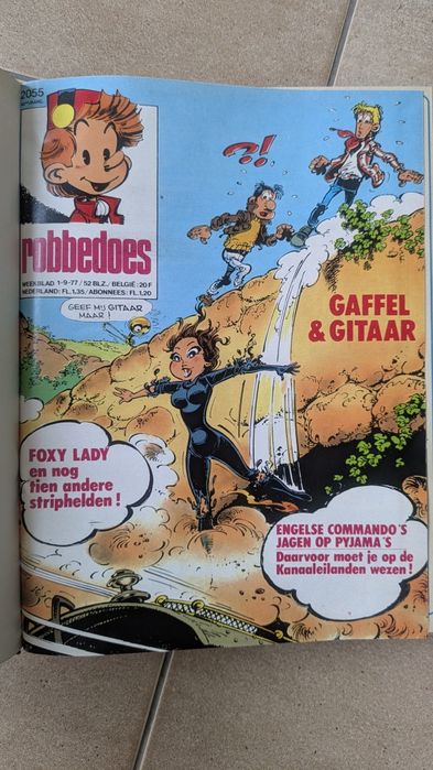 Lot Colecție 7 Reviste BD Robbedoes / Spirou Anii '70 (Ediție Festivă 2000, Ștrumfii)