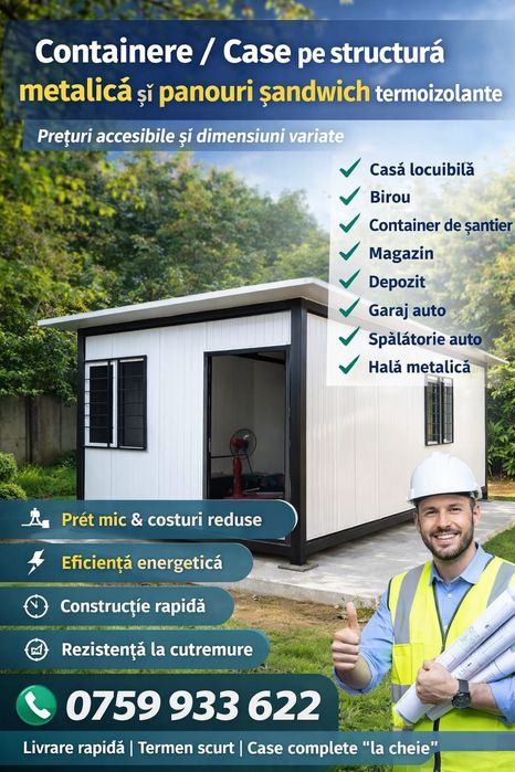 Vindem containere din structura metalica