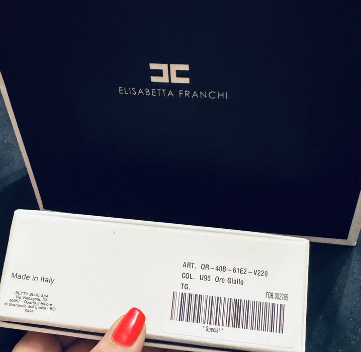 ELISABETTA FRANCHI Оригинални обеци, купени за 220€, продават се 140€