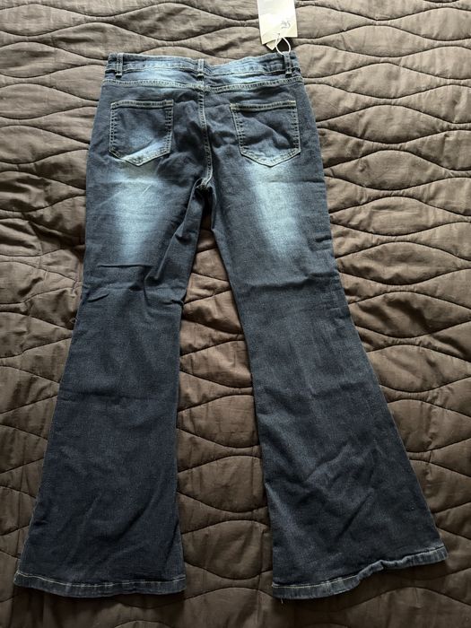 Джинсы клеш синие