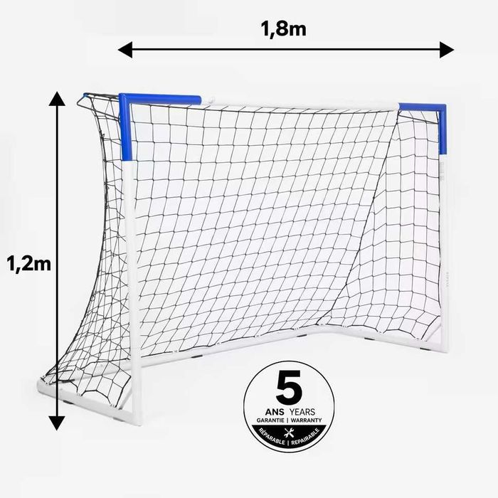 Poartă de fotbal clasică 500 mărimea M gri/albastru 1.8/1,2m