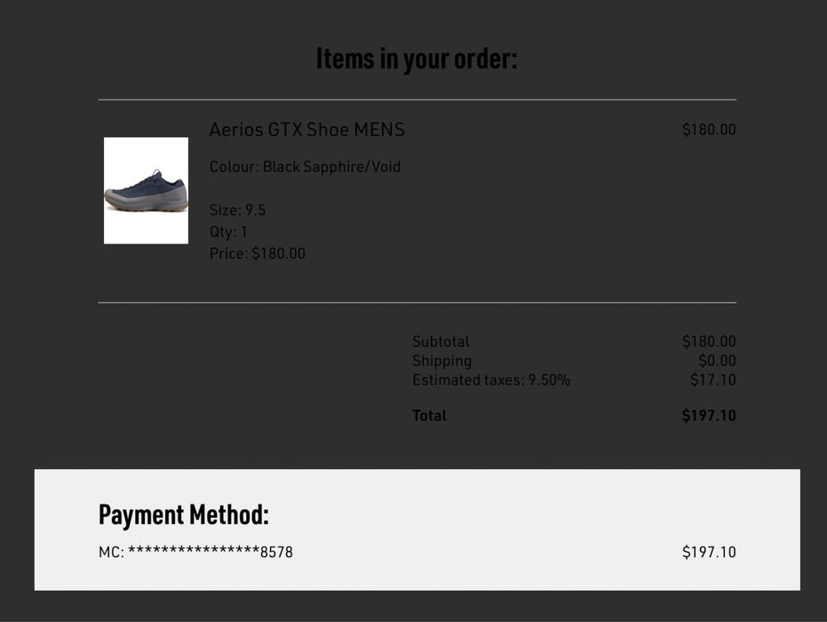 Arcteryx Aerios GTX