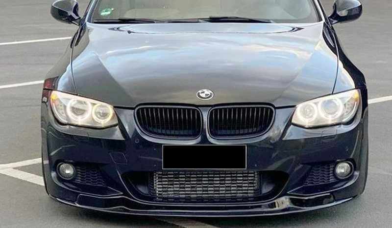 Преден лип спойлер за бмв е92 е93 фейс м тех / bmw e92 e93 m tech lip spoiler lci facelift / добавка за предна броня / нож