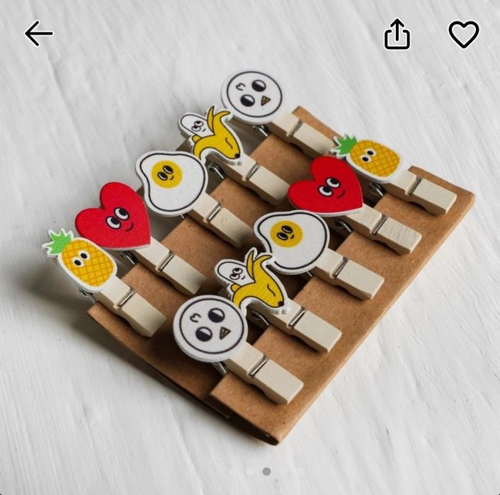 Прищепки для фото и декора, коктейль, новый год, день рождения