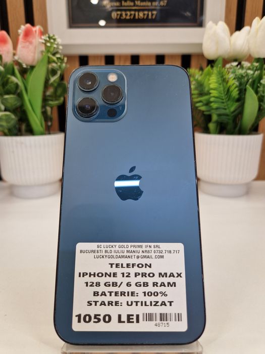 Iphone 12 Pro Max 128GB / 6GB RAM 100% Baterie Garantie! #48715