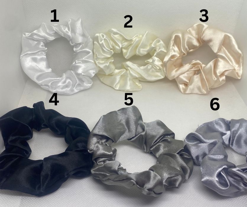 Scrunchie din satin fin- culori diferite