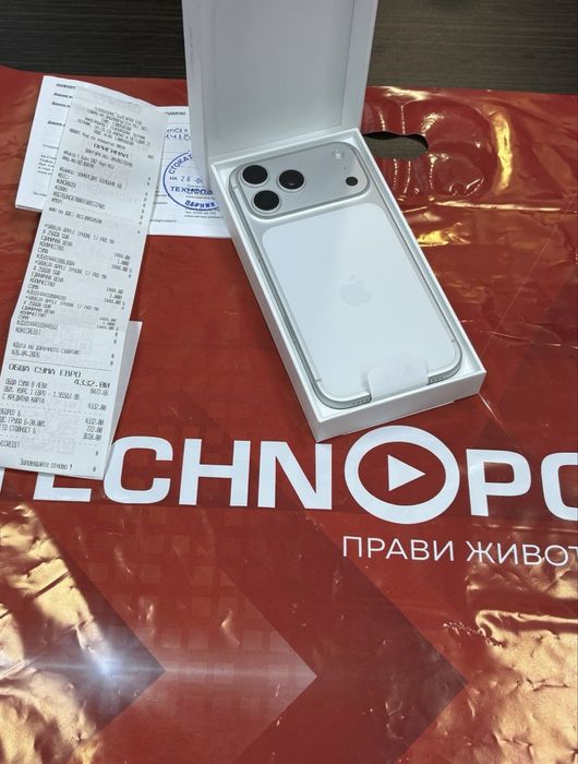ЧИСТО НОВ 256GB iPhone 17 Pro Max 5G Technopolis Гаранция 2029 SILVER