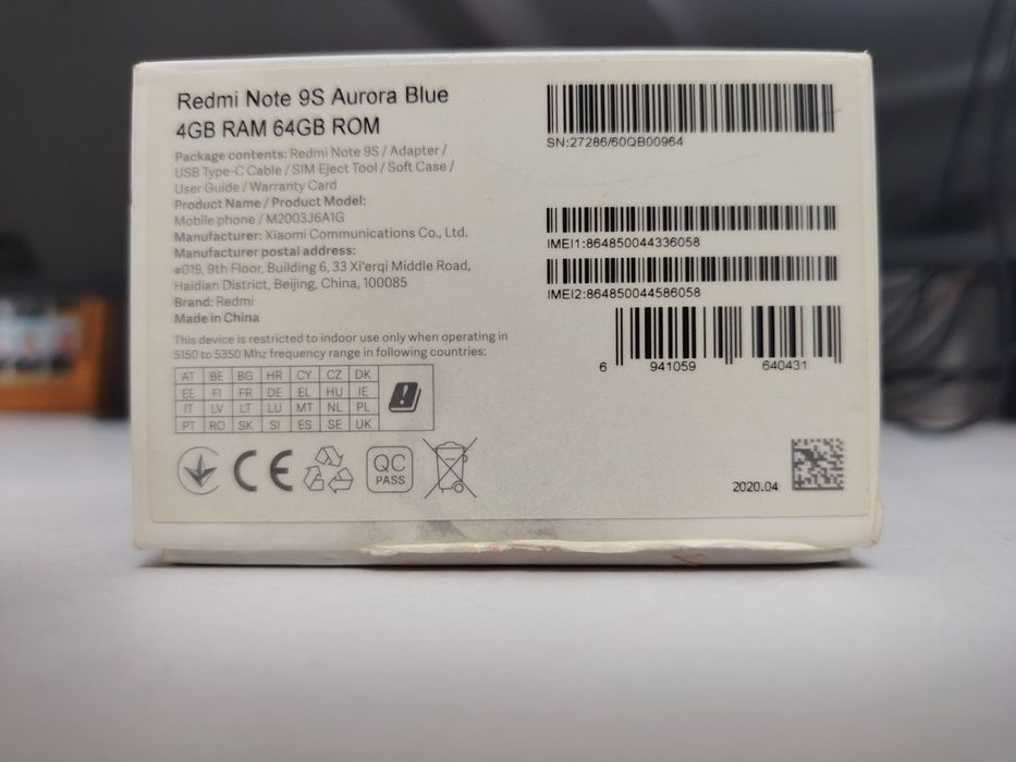 Xiaomi Redmi Note 9S sotiladi (IDEAL)