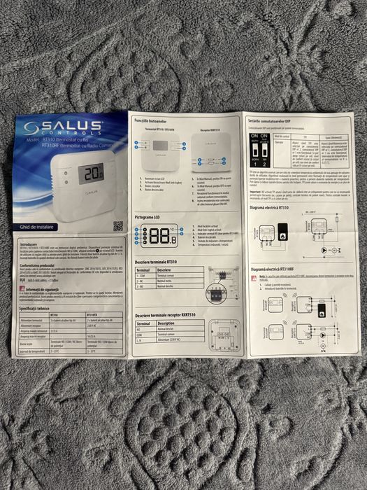 Vand termostat digital wireless Salus RT 310RF, neprogramabil