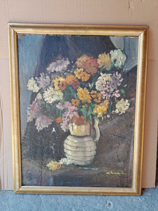 tablou pictura pe carton G Ionescu 57/72 cm