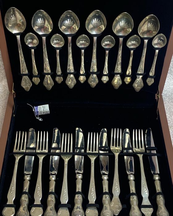 Набор столовых приборов из серебра 925 пробы