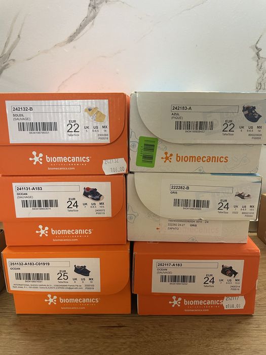 Запазени детски обувки. Biomecanics, adidas, nike, affenzahn, zeazoo