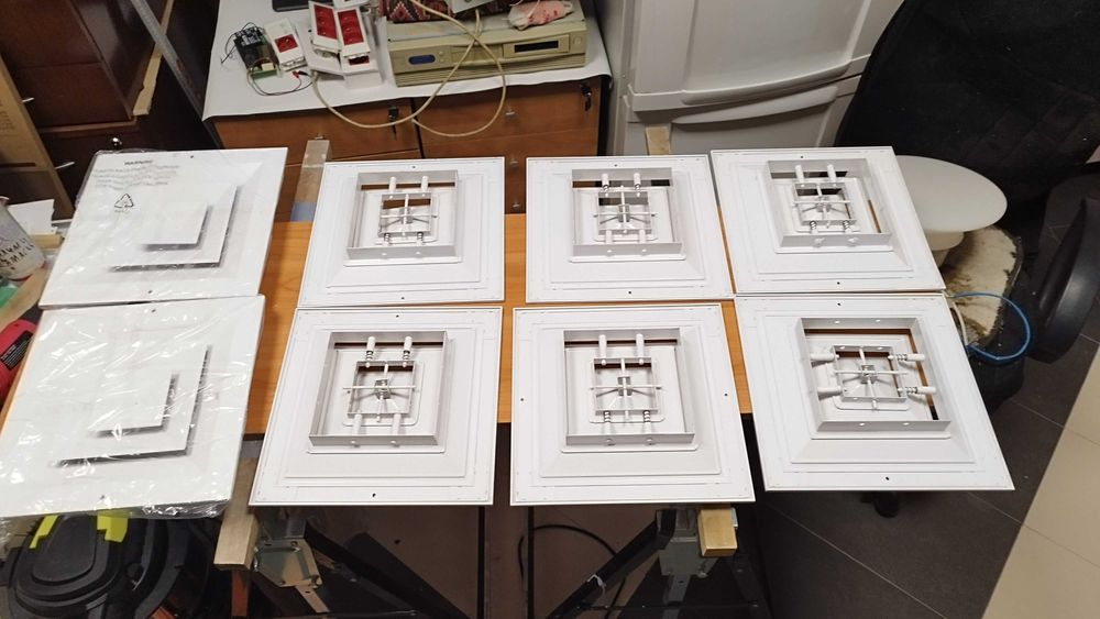 Таванна решетка - Алуминиев дифузор за въздуховоди 30/30см 4бр