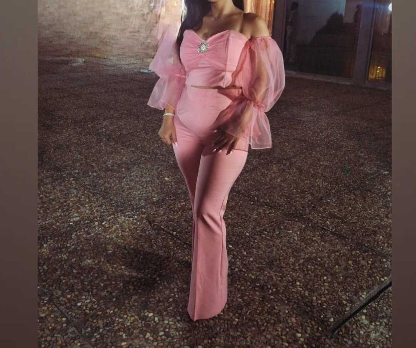 Комплект бонбонено розово две части