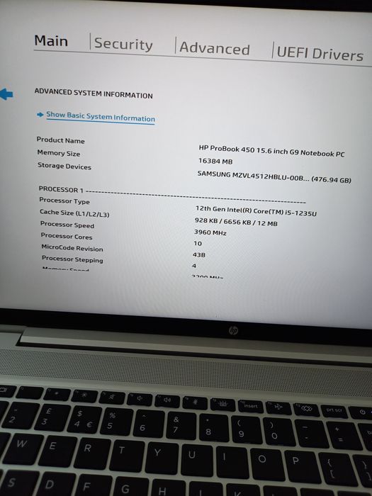 HP Probook 450 G9, 15.6 Fhd, i5 1235u, 16Gb, 512SSD