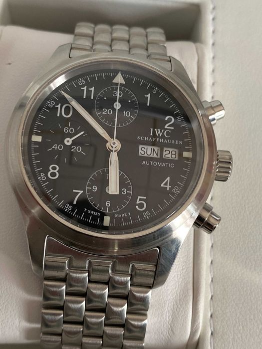 IWC Pilot Flieger Chronograph automatic IW3706 Swiss barbatesc