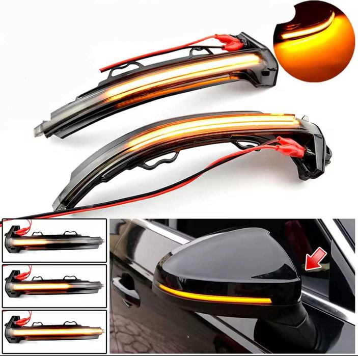 Динамични бягащи мигачи за огледалата за Ауди Audi A4 S4 A5 S5 лед