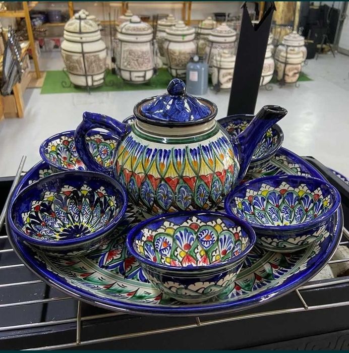 Узбекская керамическая посуда риштан в Уральске