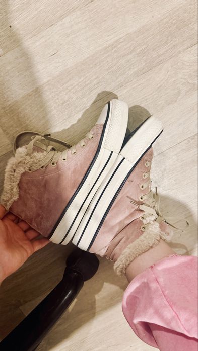 Дешево теплые кеды с мехом